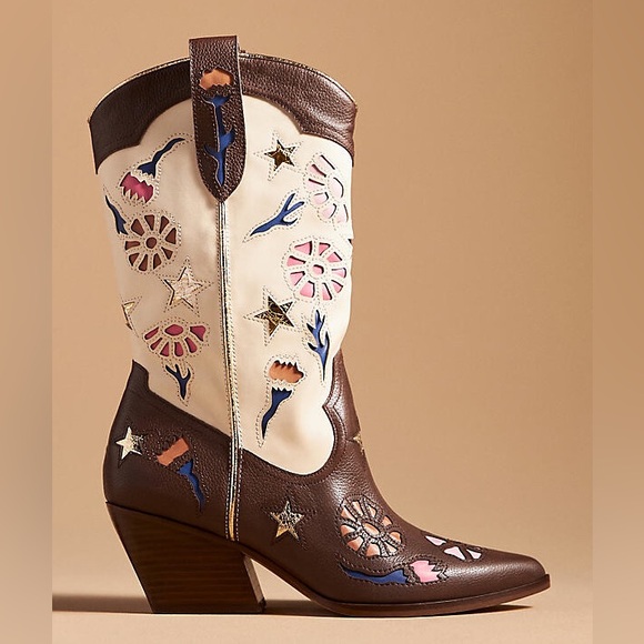 Net Dolce Vita Lassie Cowboy Boots - Picture 1 of 7